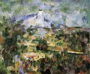Paul Cezanne La Montagne Sainte-Victoire vue des Lauves painting